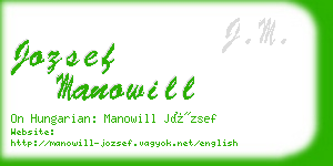 jozsef manowill business card